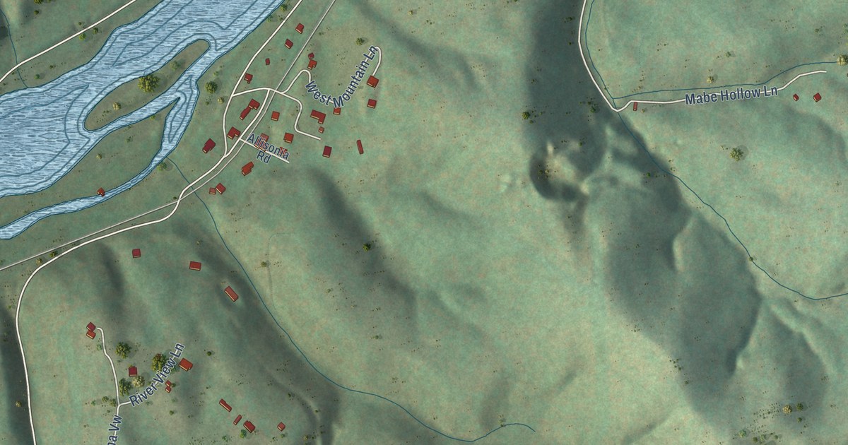 Map of Allisonia, Virginia in 2026