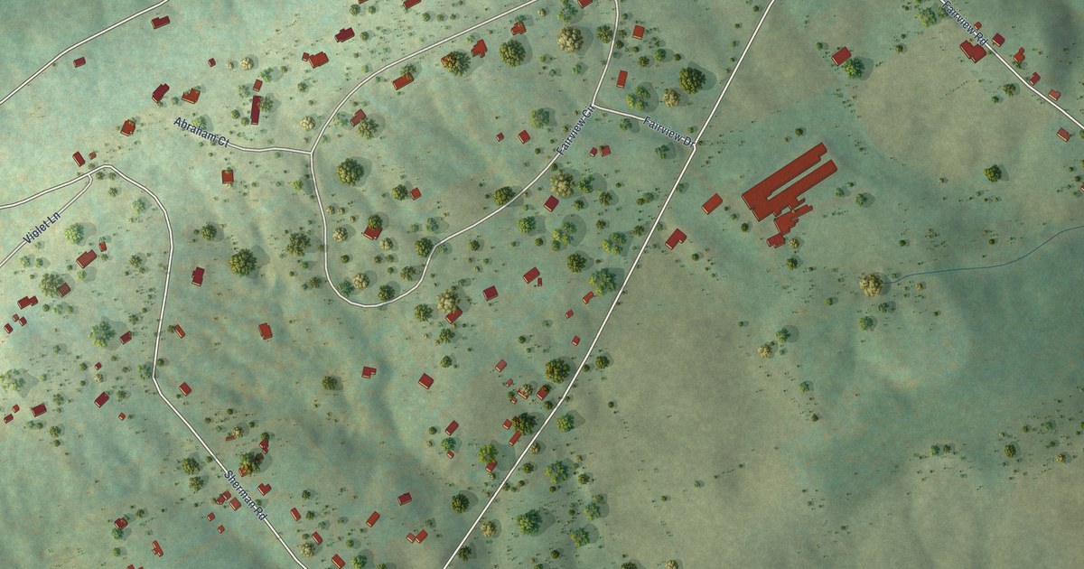 Map of Alonzaville, Virginia in 2026