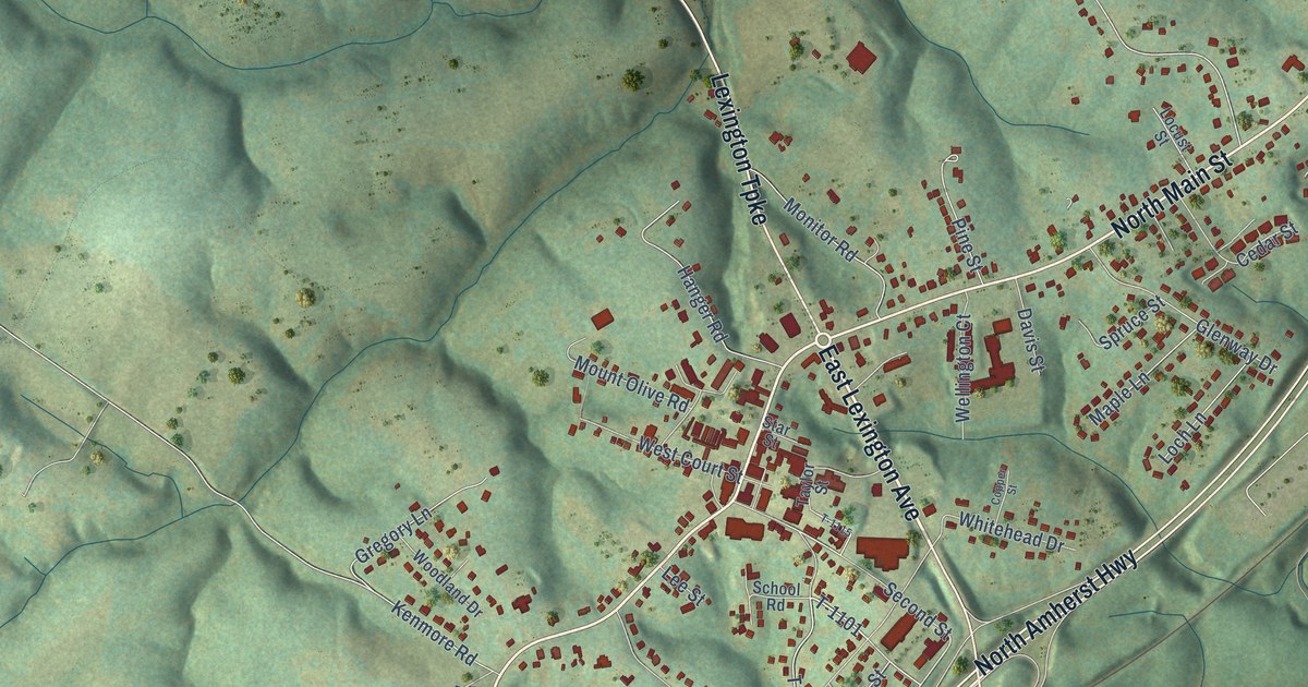 Map of Amherst, Virginia in 2026