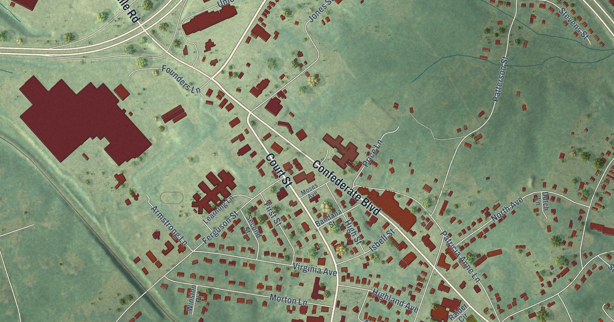 Map of Appomattox, Virginia in 2026