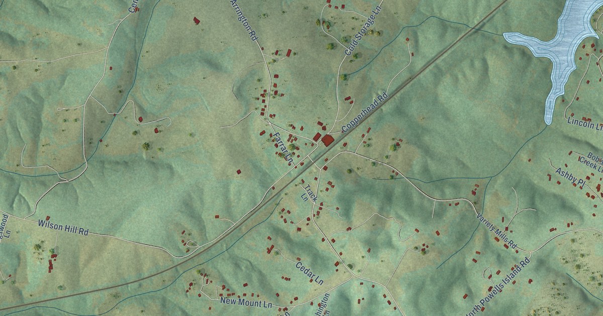 Map of Arrington, Virginia in 2026
