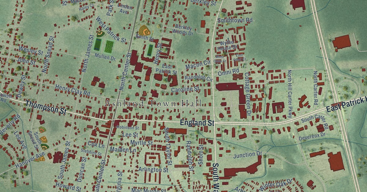 Map of Ashland, Virginia in 2026
