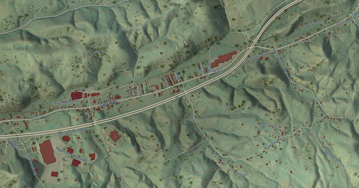 Map of Atkins, Virginia in 2026