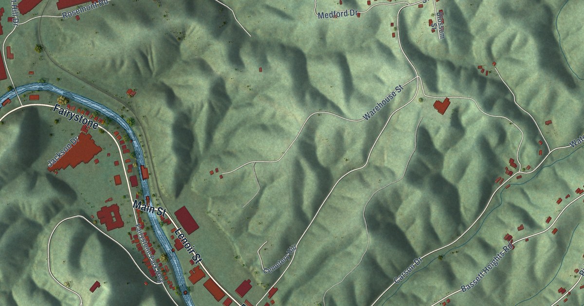 Map of Bassett, Virginia in 2026