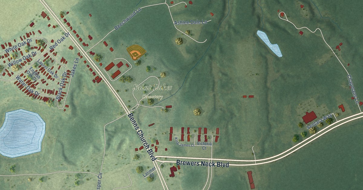 Map of Benns Church, Virginia in 2026
