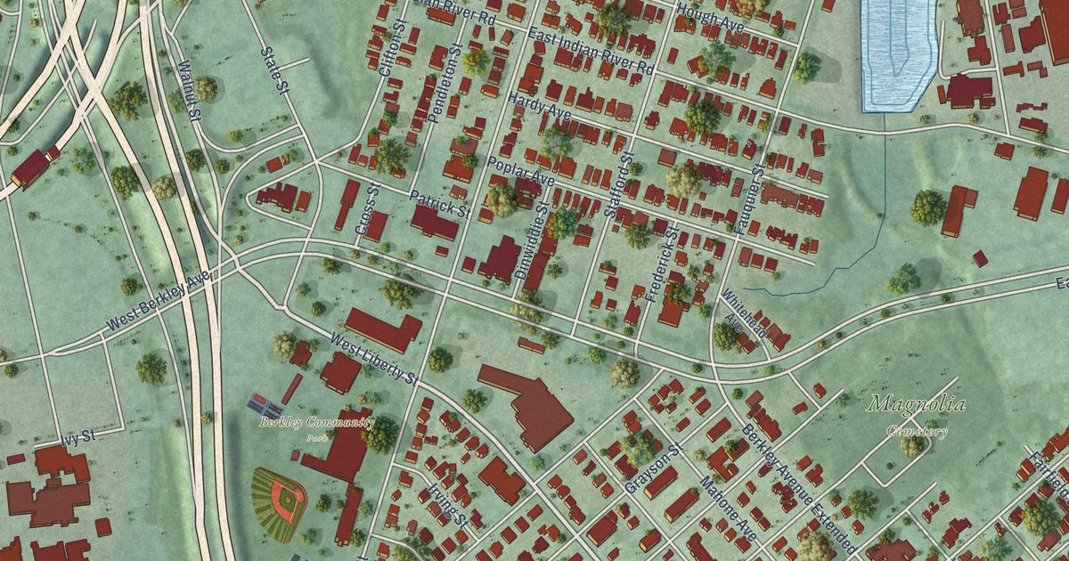 Detailed Map of Berkley, Virginia