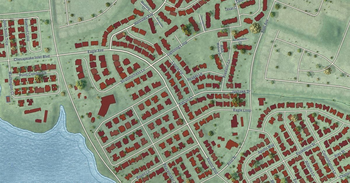 Map of Bethel Manor, Virginia in 2026