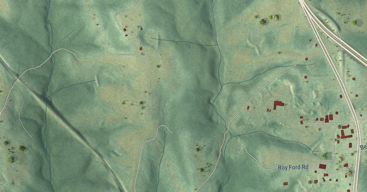 Map of Blairs, Virginia in 2026
