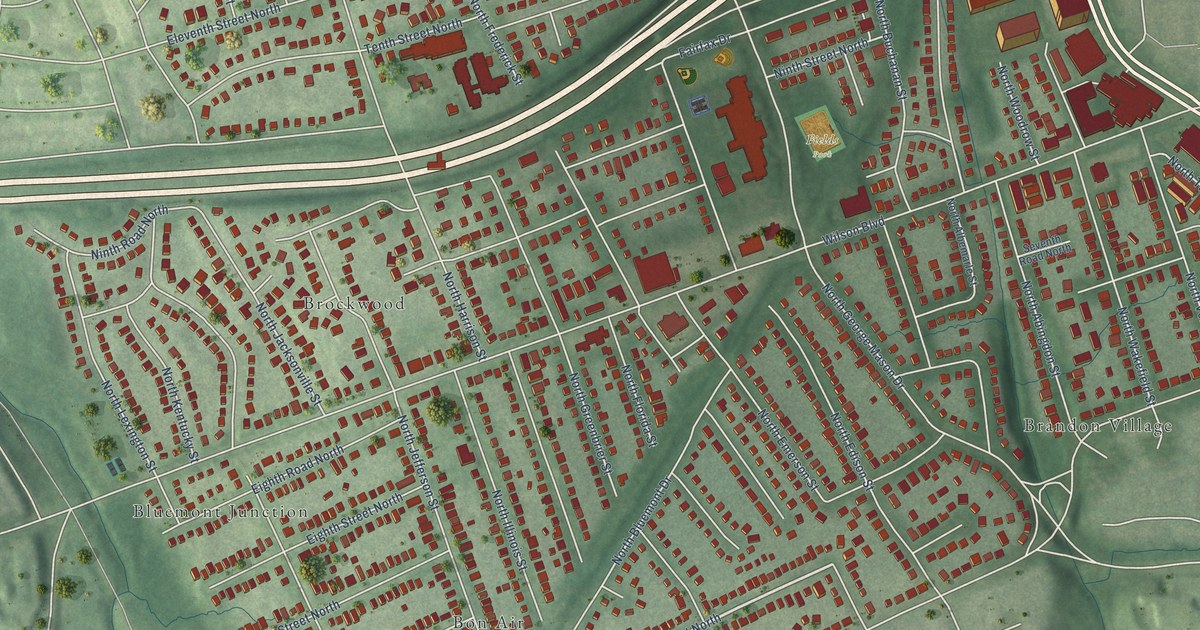 Detailed Map of Bluemont, Virginia