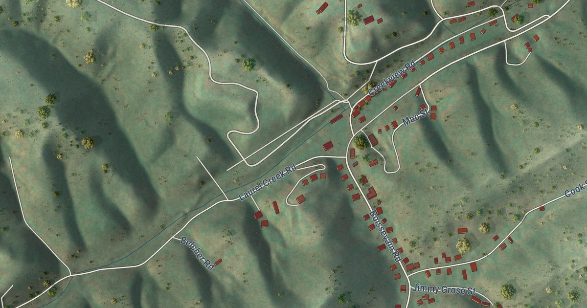 Map of Boissevain, Virginia in 2026
