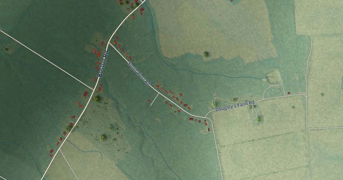 Map of Boston, Virginia in 2026