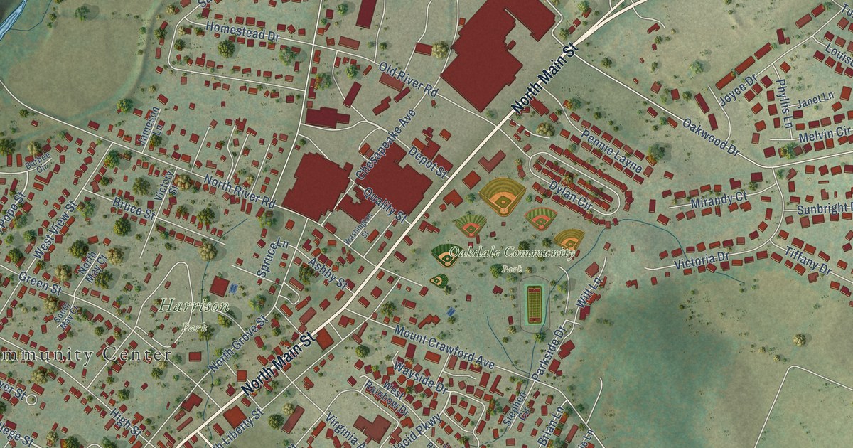 Map of Bridgewater, Virginia in 2026