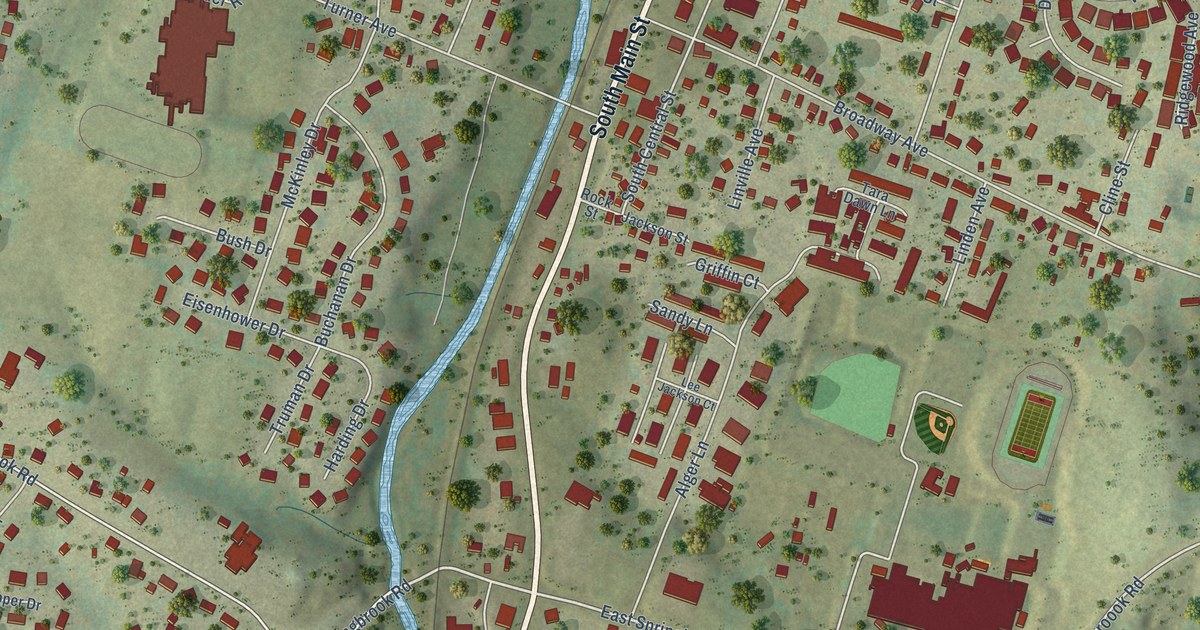 Map of Broadway, Virginia in 2026
