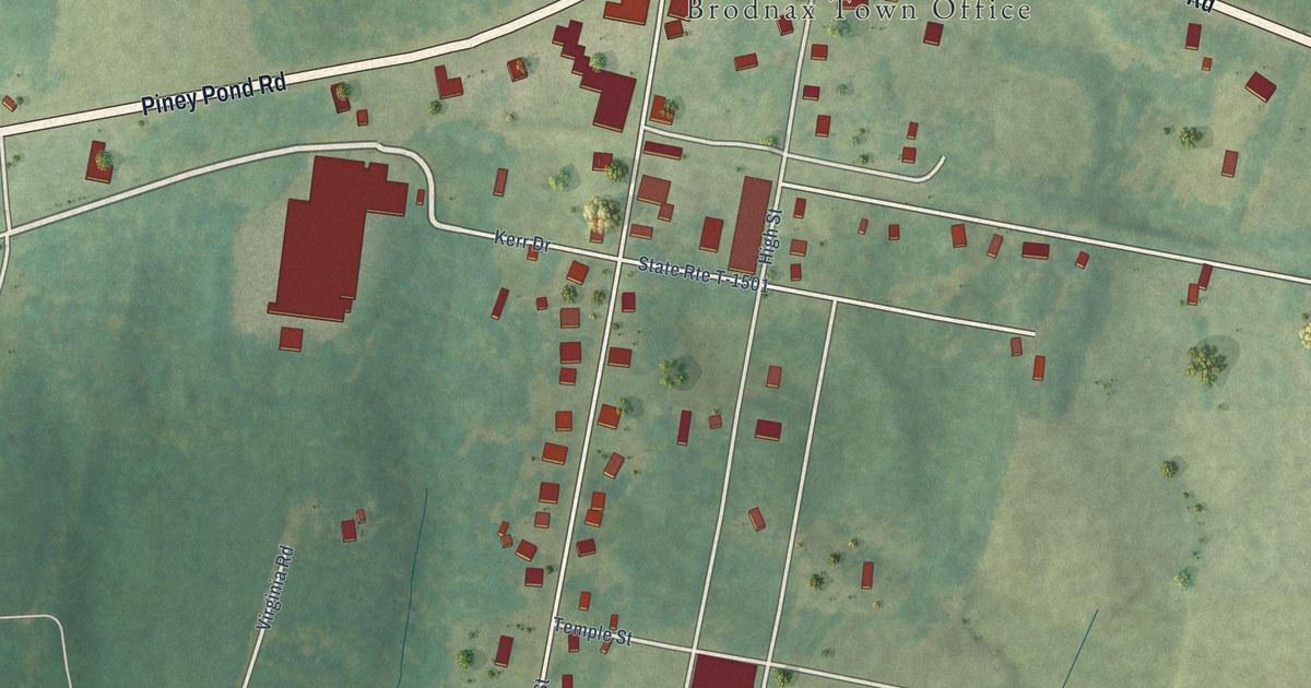 Map of Brodnax, Virginia in 2026