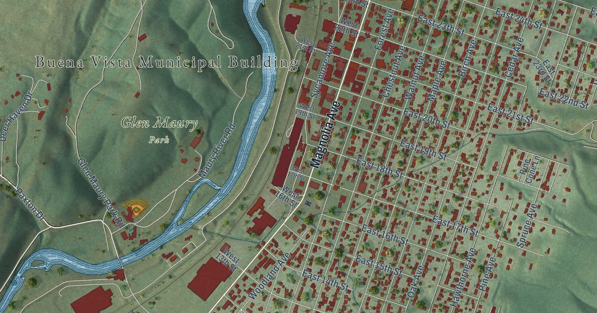 Map of Buena Vista, Virginia in 2026