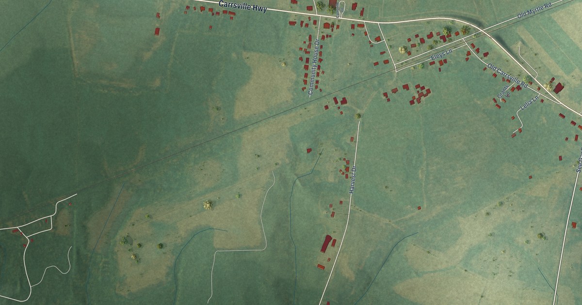 Map of Carrsville, Virginia in 2026