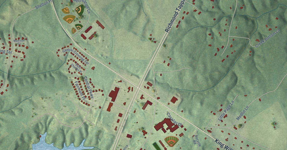 Map of Central Garage, Virginia in 2026