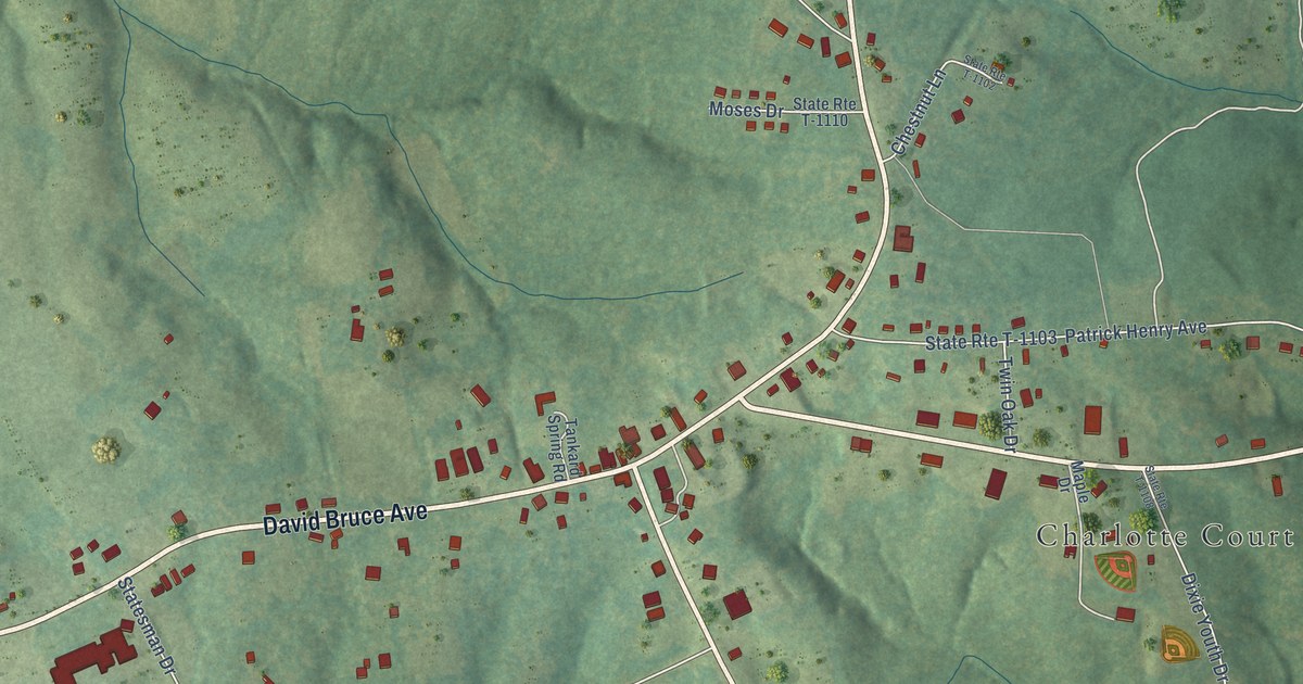 Map of Charlotte Court House, Virginia in 2026