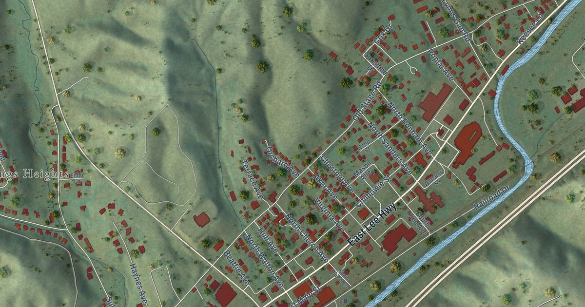 Map of Chilhowie, Virginia in 2026