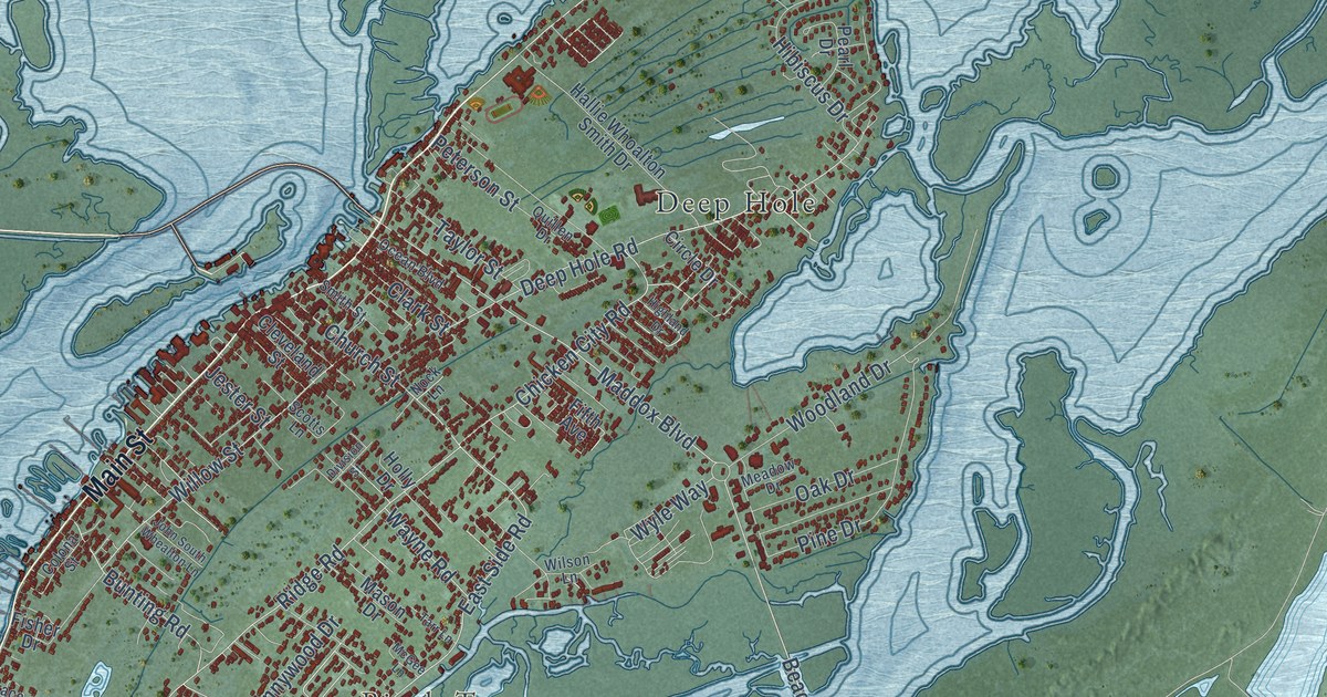 Map of Chincoteague, Virginia in 2026