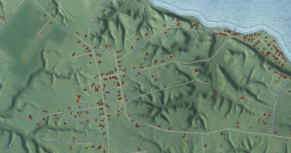 Map of Claremont, Virginia in 2026