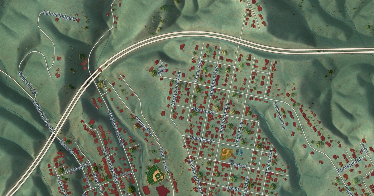 Map of Clifton Forge, Virginia in 2026