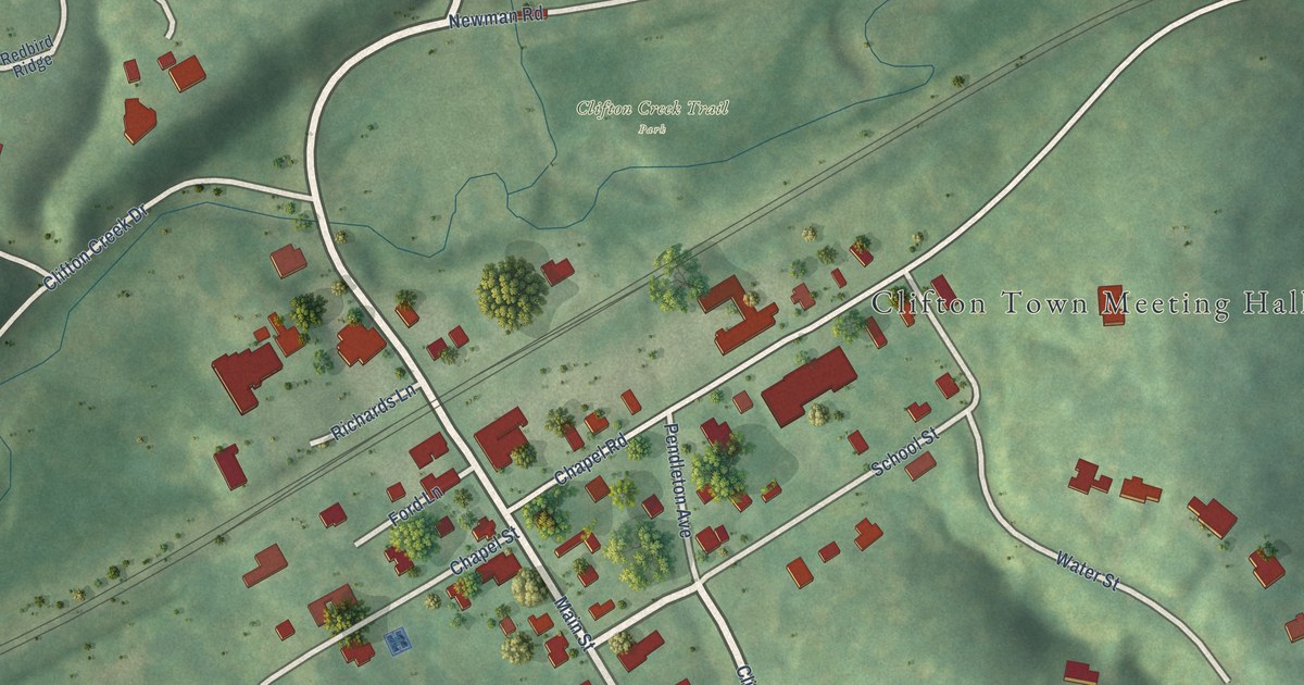Map of Clifton, Virginia in 2026