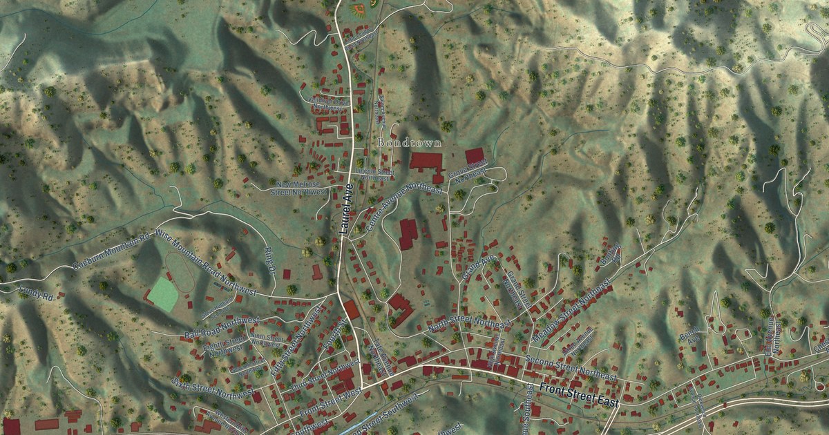 Map of Coeburn, Virginia in 2026