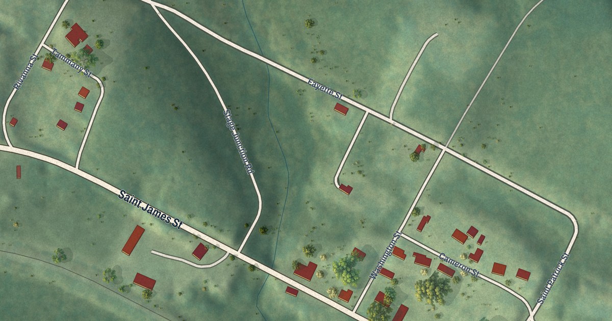 Map of Columbia, Virginia in 2026