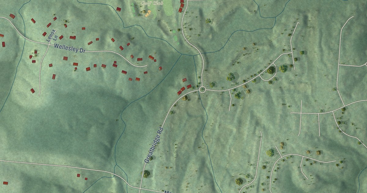 Map of County Center, Virginia in 2026
