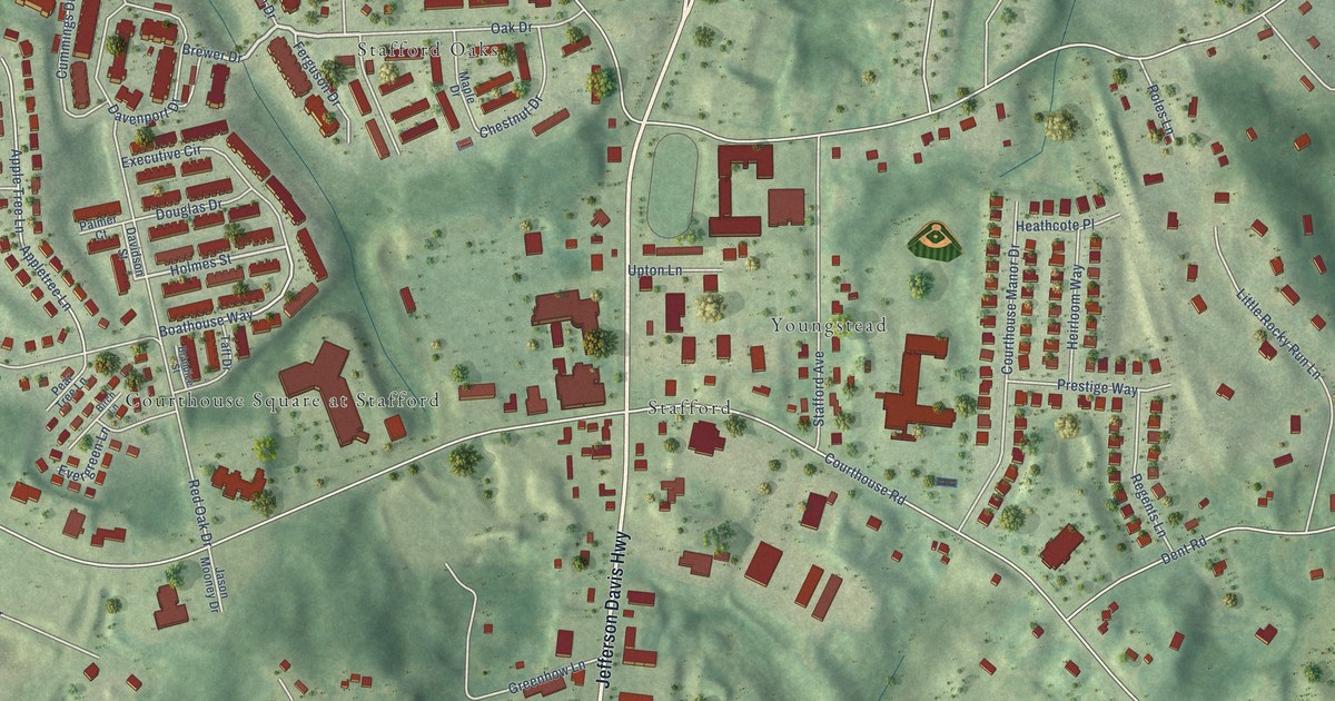 Map of Courthouse Square, Virginia in 2026