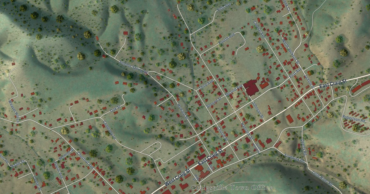 Map of Craigsville, Virginia in 2026