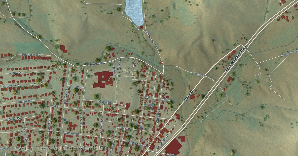 Map of Dayton, Virginia in 2026