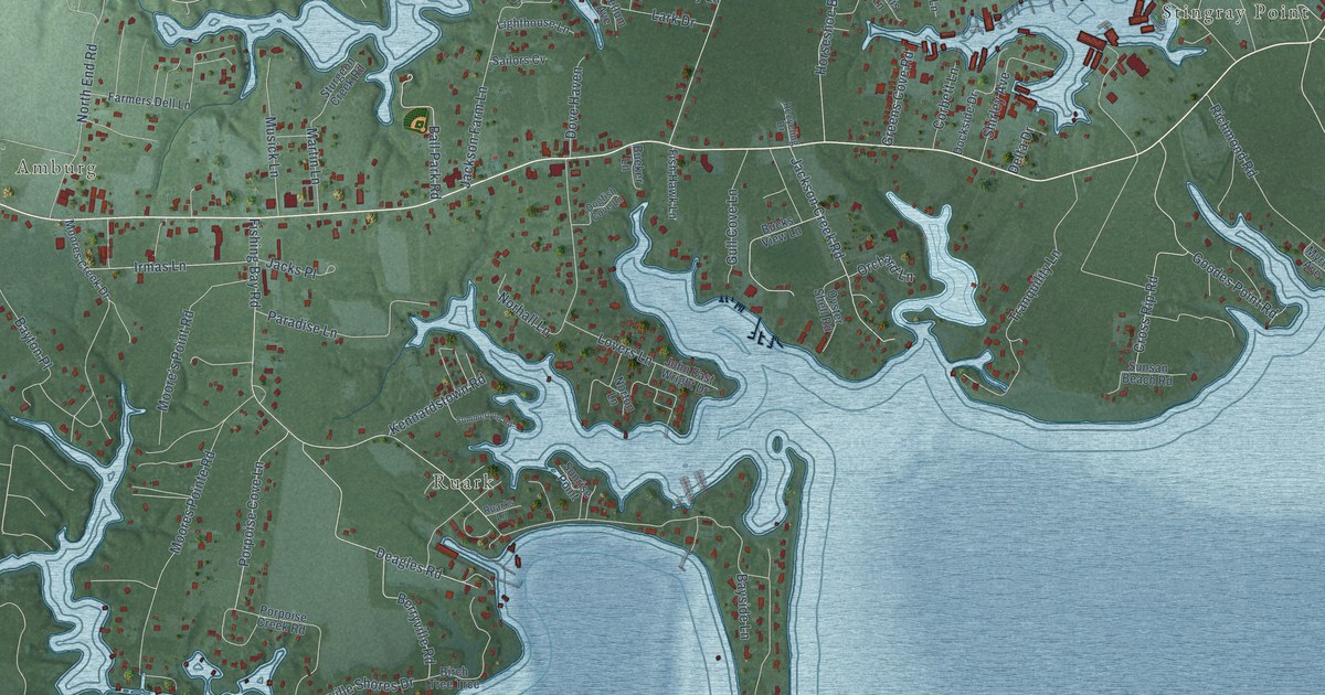 Map of Deltaville, Virginia in 2026