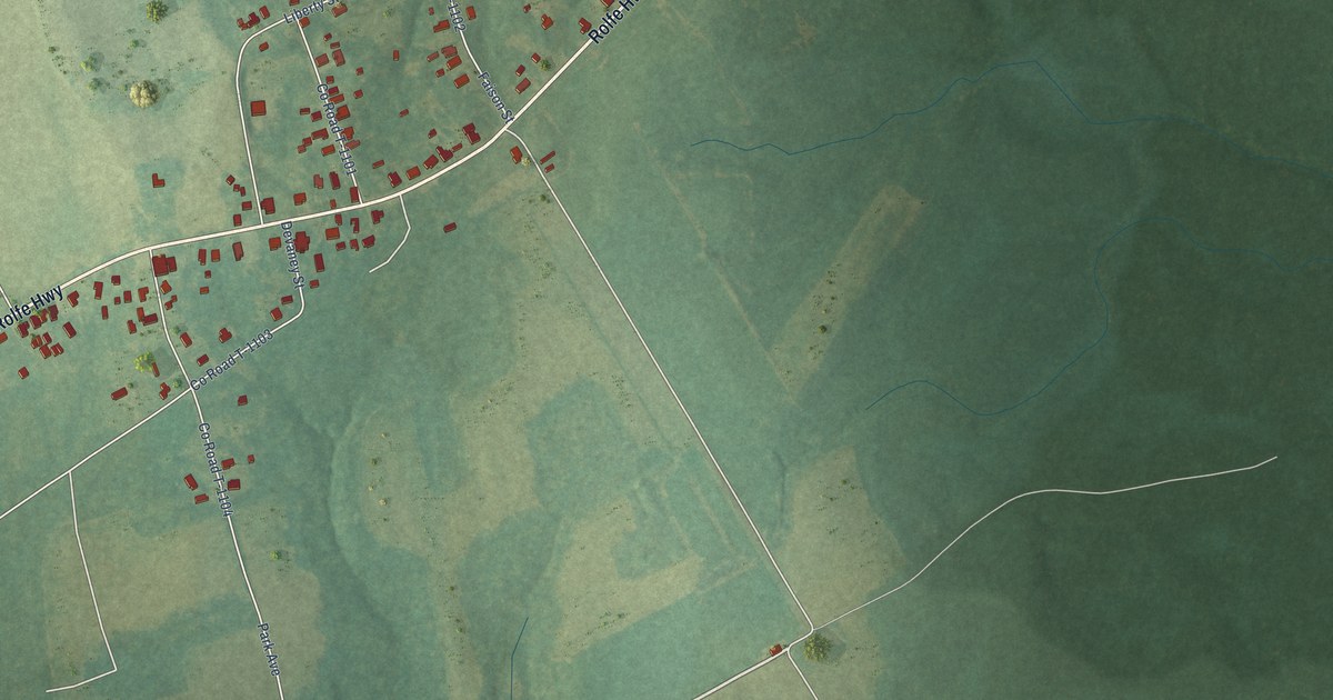 Map of Dendron, Virginia in 2026