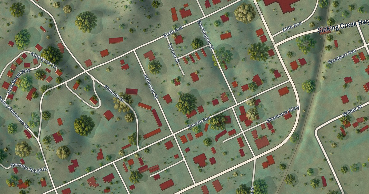 Map of Dungannon, Virginia in 2026