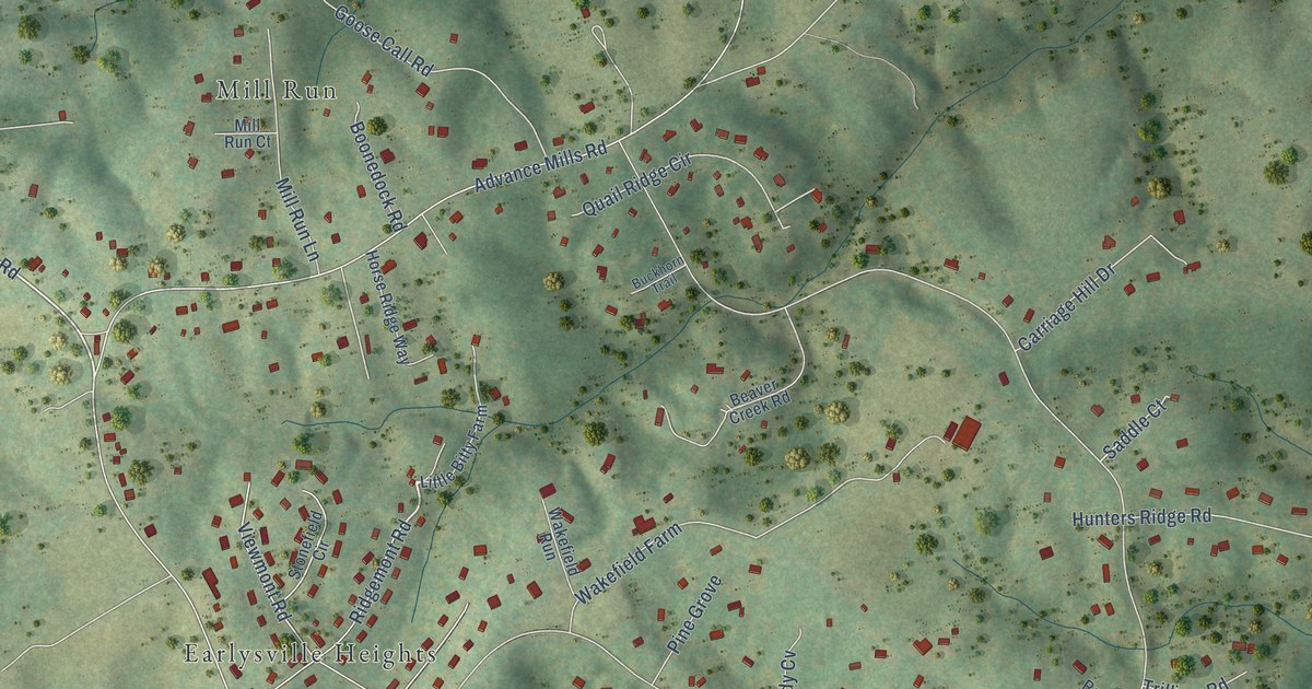 Map of Earlysville, Virginia in 2026
