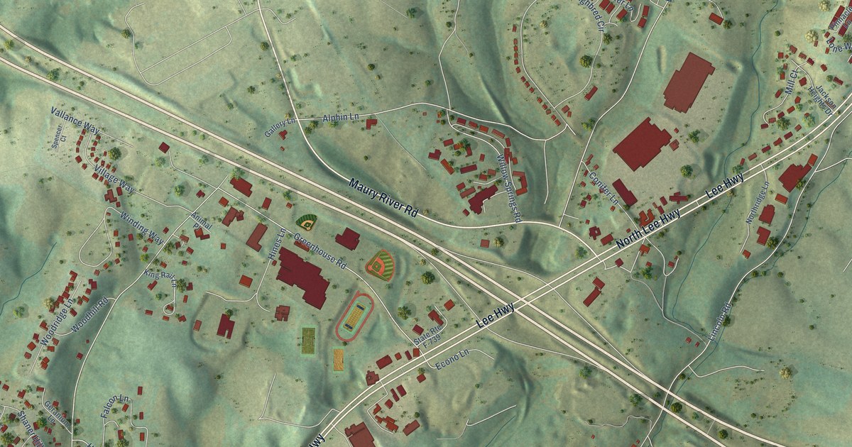 Map of East Lexington, Virginia in 2026