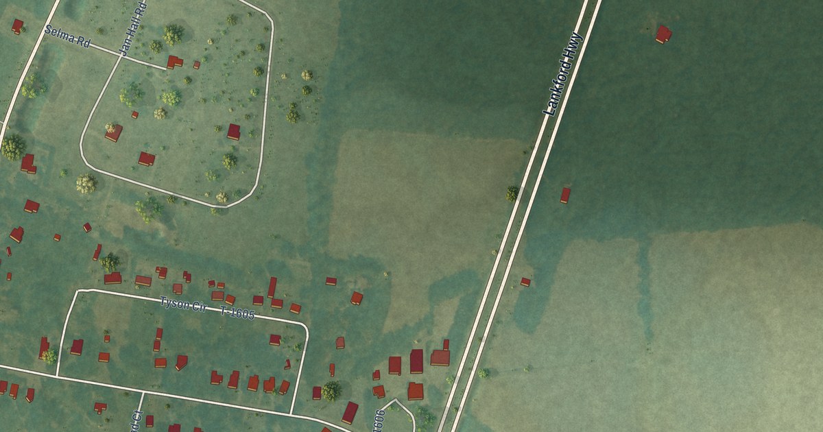 Map of Eastville, Virginia in 2026