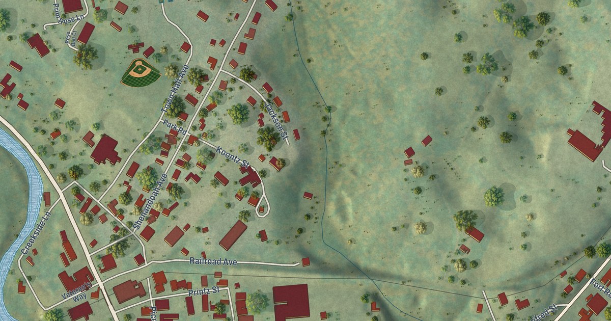 Map of Edinburg, Virginia in 2026