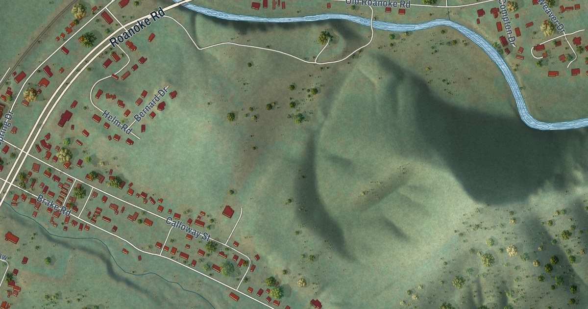 Map of Elliston, Virginia in 2026