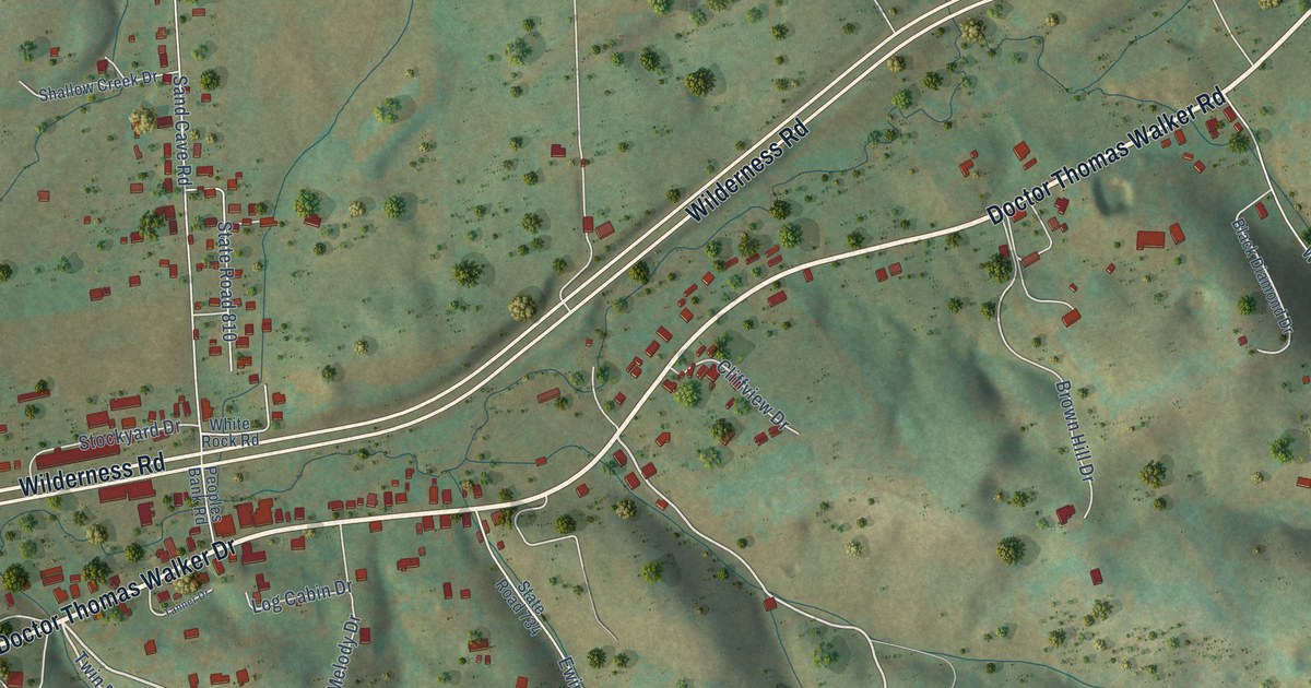 Map of Ewing, Virginia in 2026
