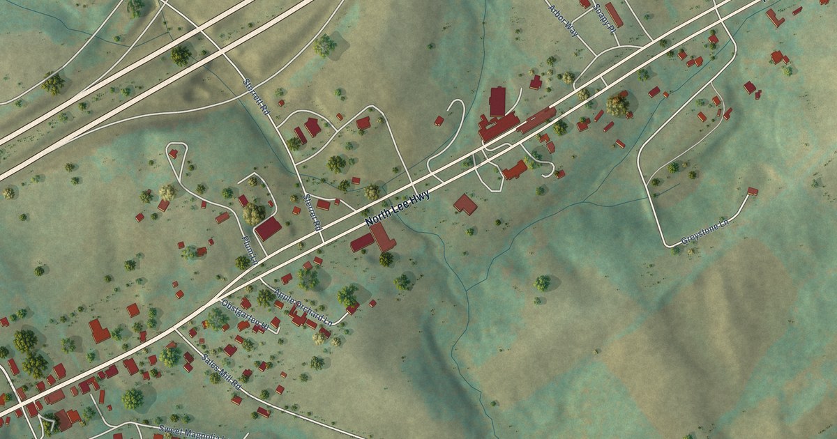 Map of Fairfield, Virginia in 2026