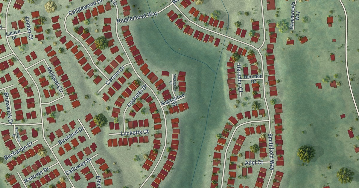 Map of Falls Run, Virginia in 2026