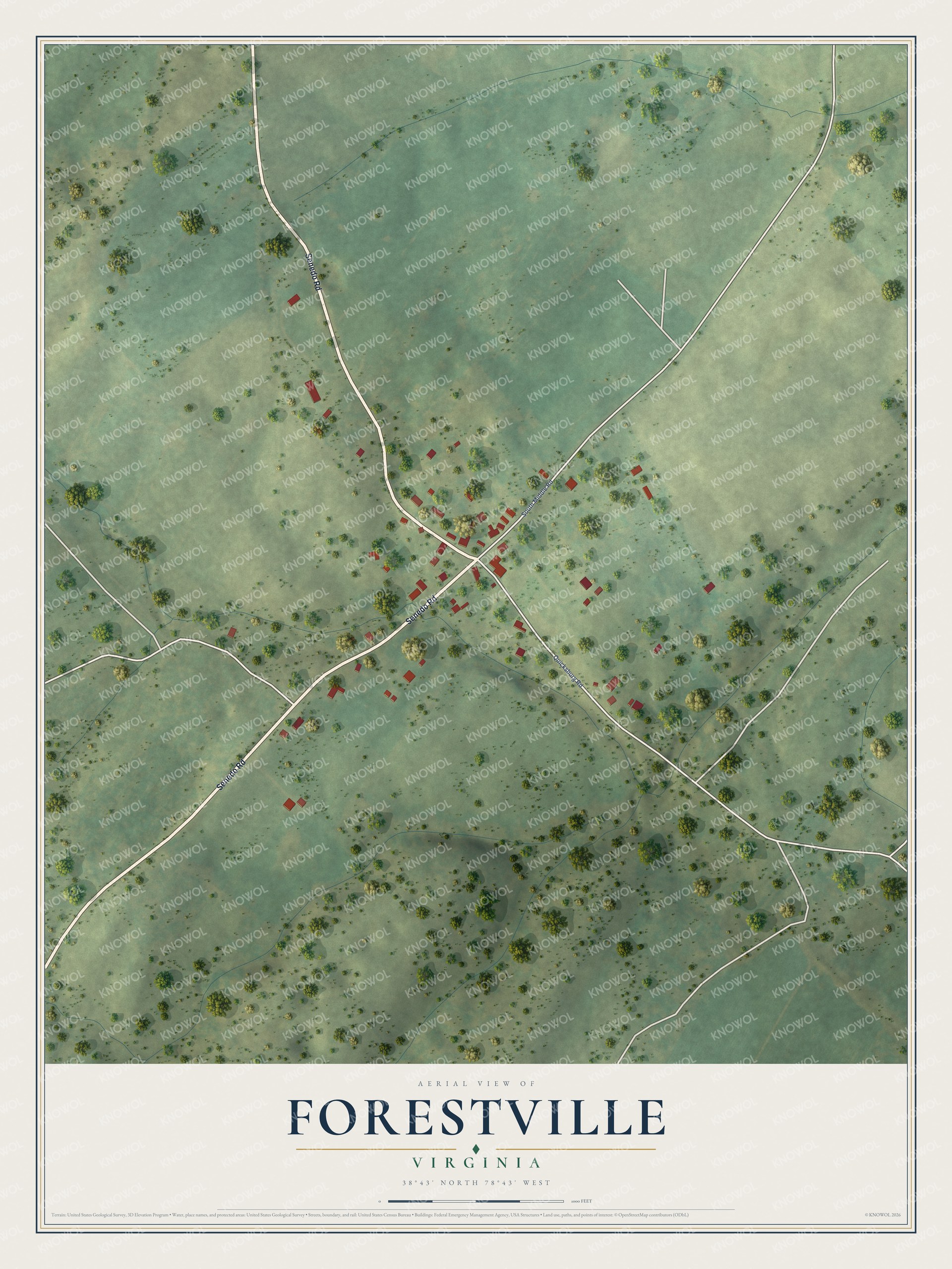Watermarked full-map preview of Forestville, Virginia