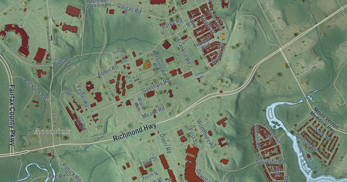 Map of Fort Belvoir, Virginia in 2026