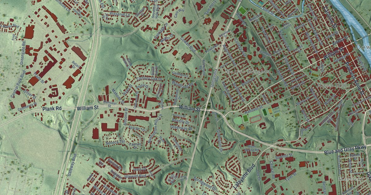 Map of Fredericksburg, Virginia in 2026