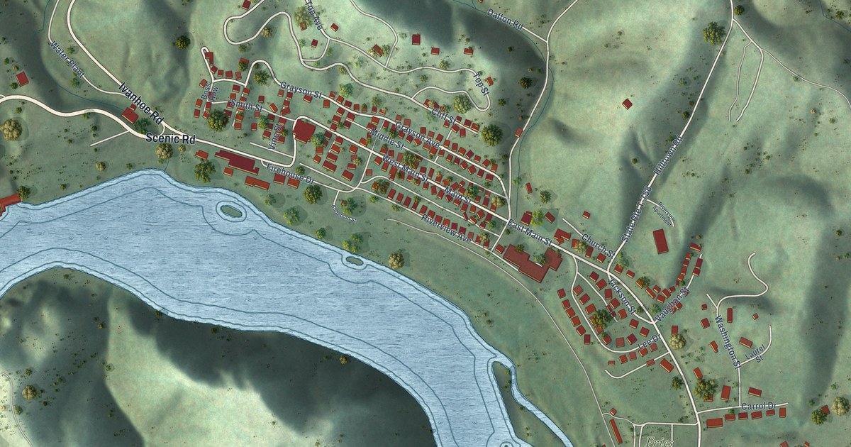 Map of Fries, Virginia in 2026