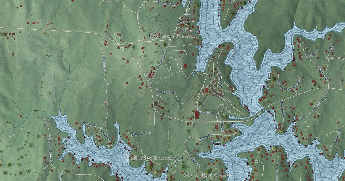 Map of Gasburg, Virginia in 2026
