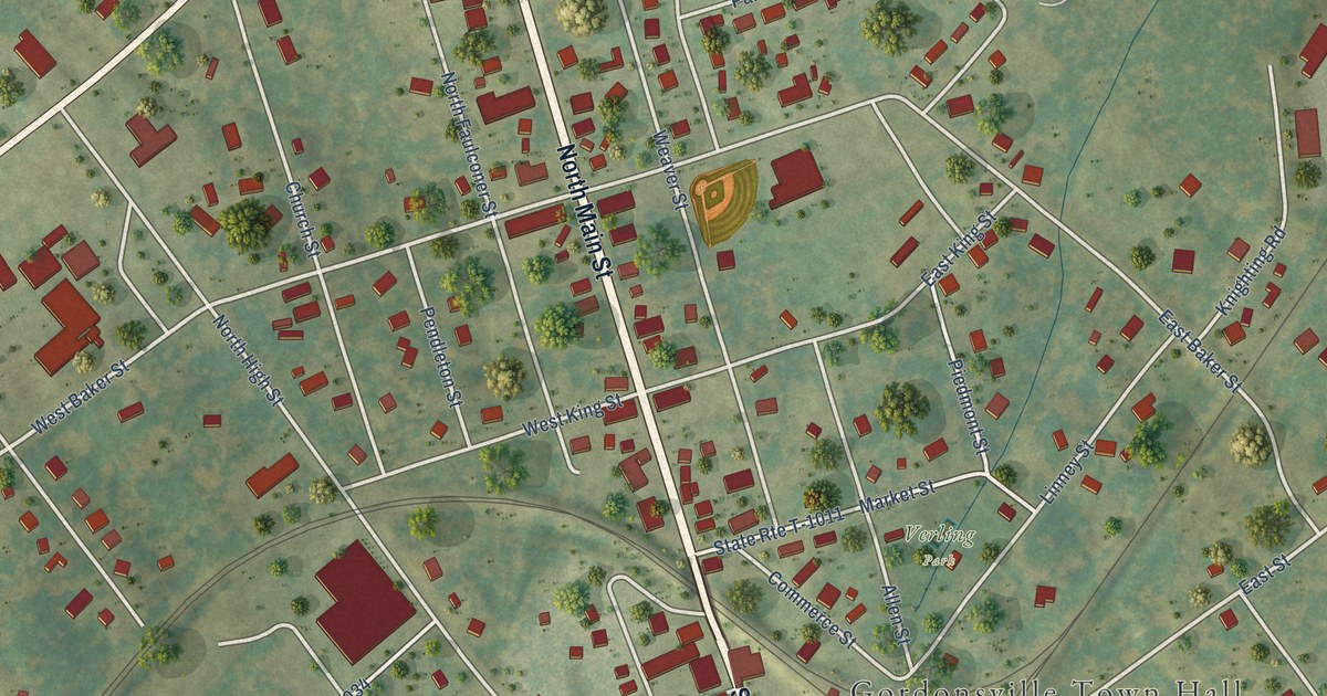 Map of Gordonsville, Virginia in 2026